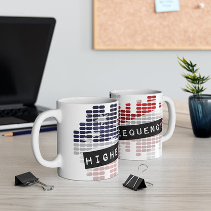 Higher Freequency - Ceramic Coffee Mug 11oz - White