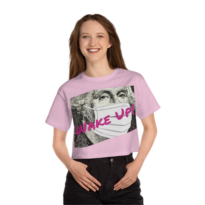 Wake Up - Champion Women's Heritage Cropped T-Shirt